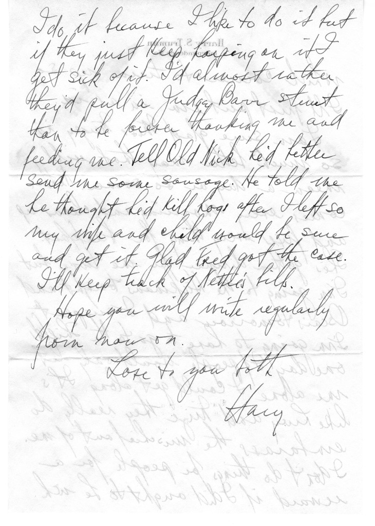 Letter from Harry S. Truman to Bess W. Truman