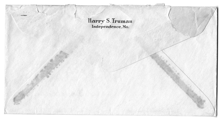 Letter from Harry S. Truman to Bess W. Truman
