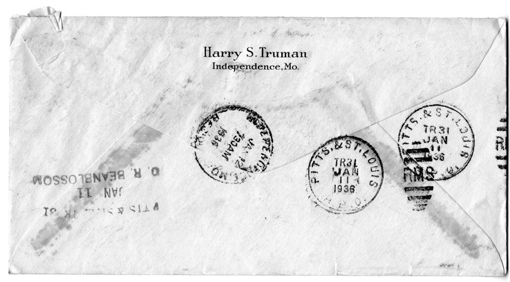 Letter from Harry S. Truman to Bess W. Truman