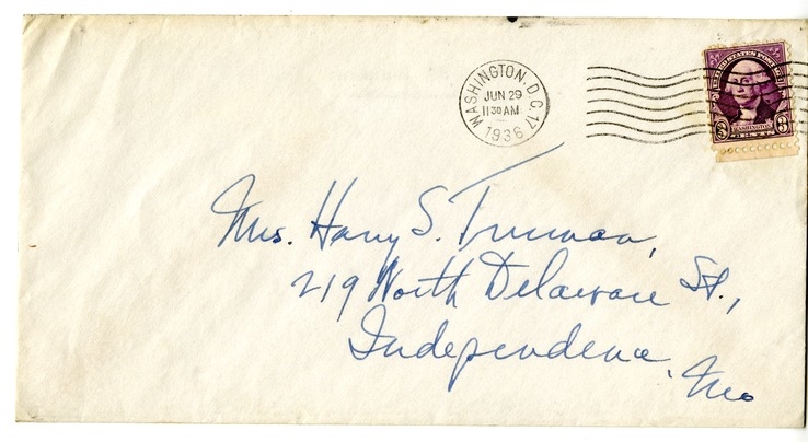 Letter from Harry S. Truman to Bess W. Truman