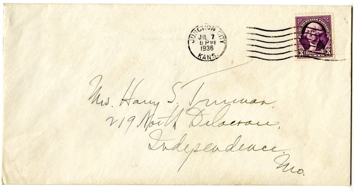 Letter from Harry S. Truman to Bess W. Truman