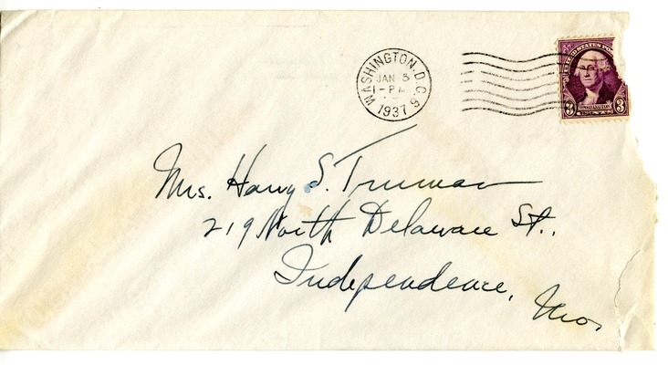 Letter from Harry S. Truman to Bess W. Truman