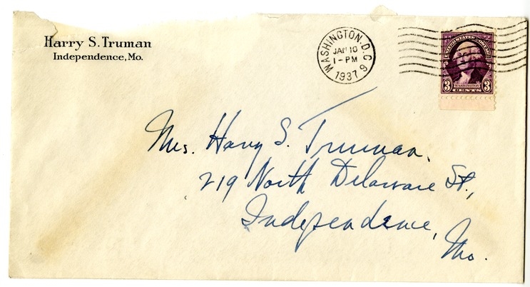 Letter from Harry S. Truman to Bess W. Truman