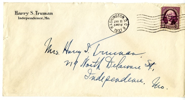 Letter from Harry S. Truman to Bess W. Truman