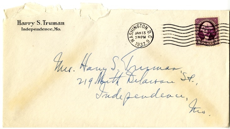 Letter from Harry S. Truman to Bess W. Truman