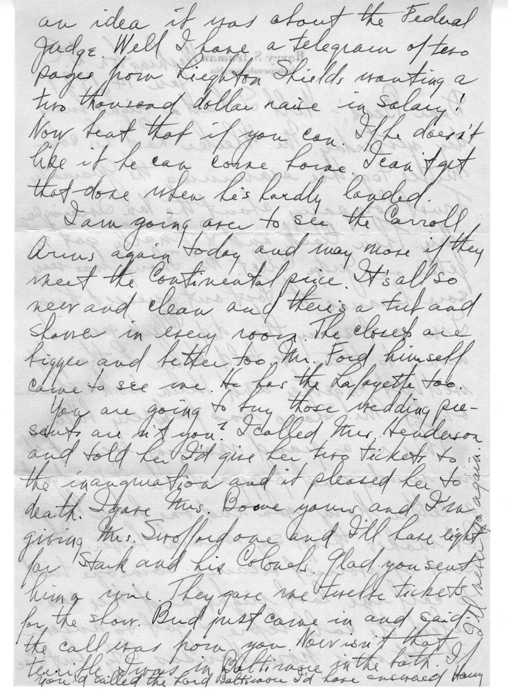 Letter from Harry S. Truman to Bess W. Truman