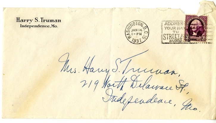 Letter from Harry S. Truman to Bess W. Truman