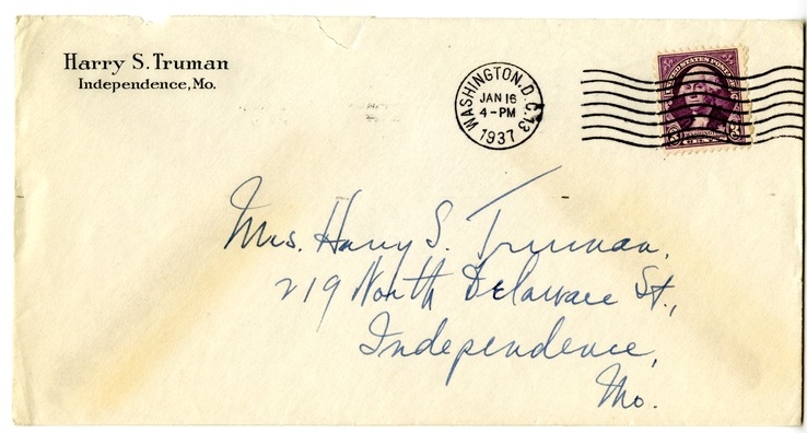 Letter from Harry S. Truman to Bess W. Truman