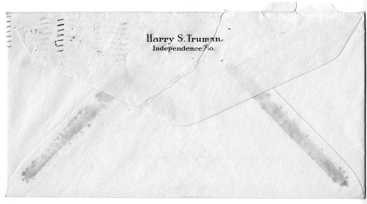 Letter from Harry S. Truman to Bess W. Truman