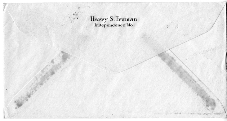 Letter from Harry S. Truman to Bess W. Truman