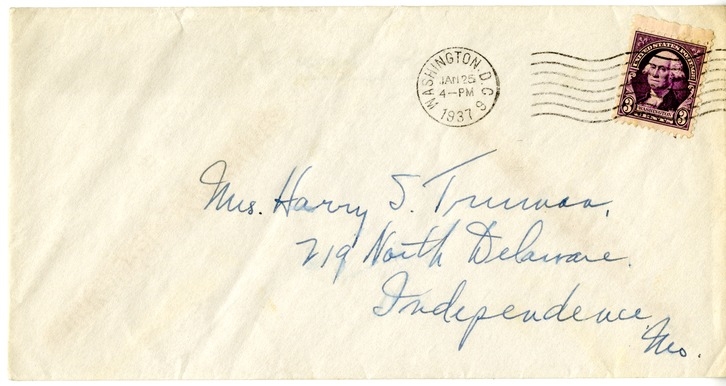 Letter from Harry S. Truman to Bess W. Truman