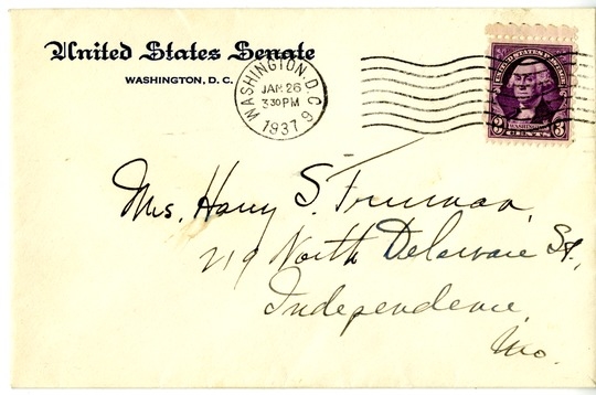 Letter from Harry S. Truman to Bess W. Truman