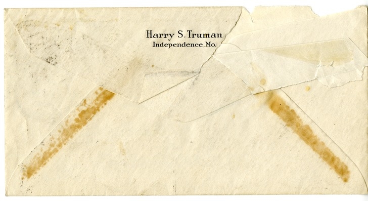 Letter from Harry S. Truman to Bess W. Truman