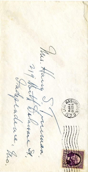 Letter from Harry S. Truman to Bess W. Truman