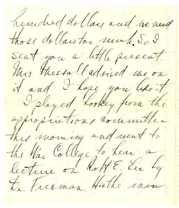 Letter from Harry S. Truman to Bess W. Truman