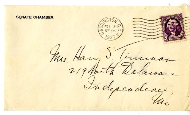 Letter from Harry S. Truman to Bess W. Truman
