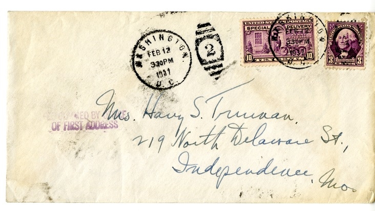 Letter from Harry S. Truman to Bess W. Truman