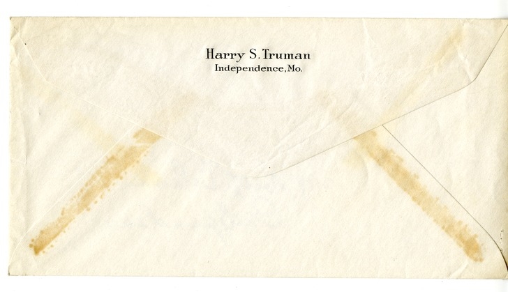 Letter from Harry S. Truman to Bess W. Truman