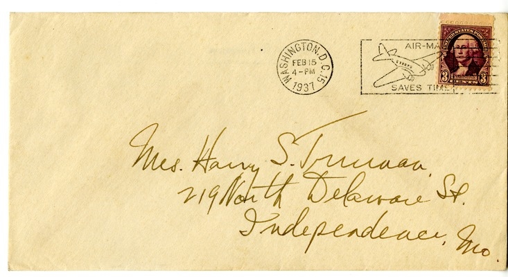 Letter from Harry S. Truman to Bess W. Truman