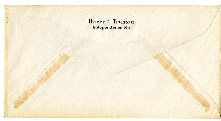 Letter from Harry S. Truman to Bess W. Truman