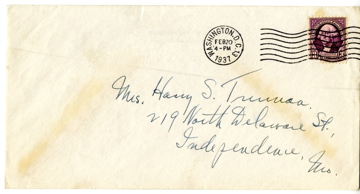 Letter from Harry S. Truman to Bess W. Truman