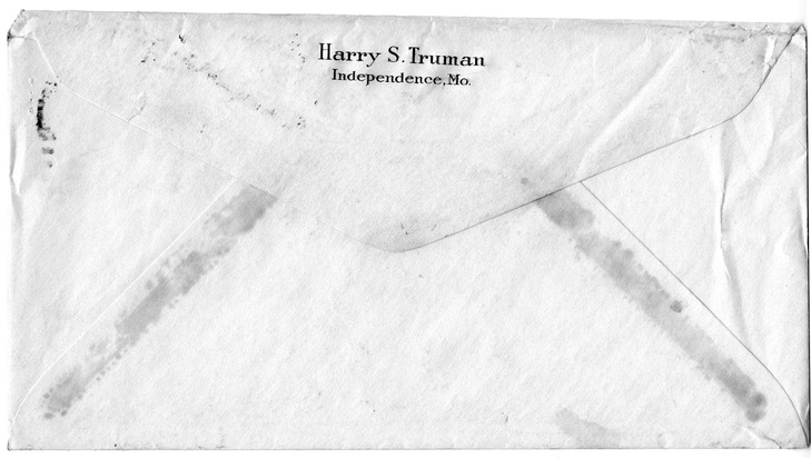 Letter from Harry S. Truman to Bess W. Truman