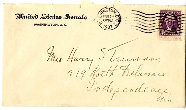 Letter from Harry S. Truman to Bess W. Truman