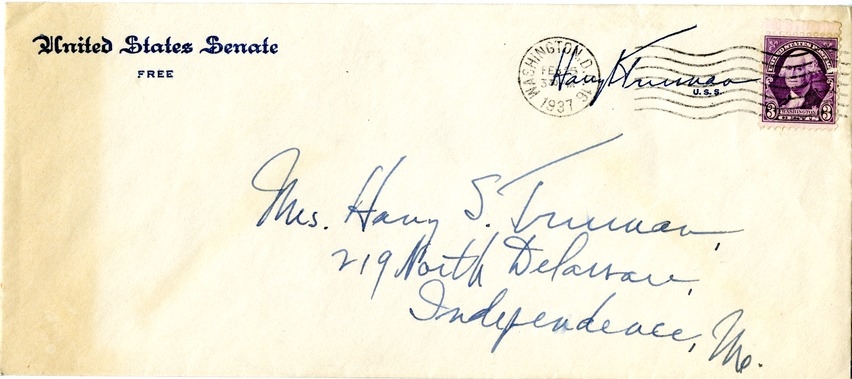 Letter from Harry S. Truman to Bess W. Truman