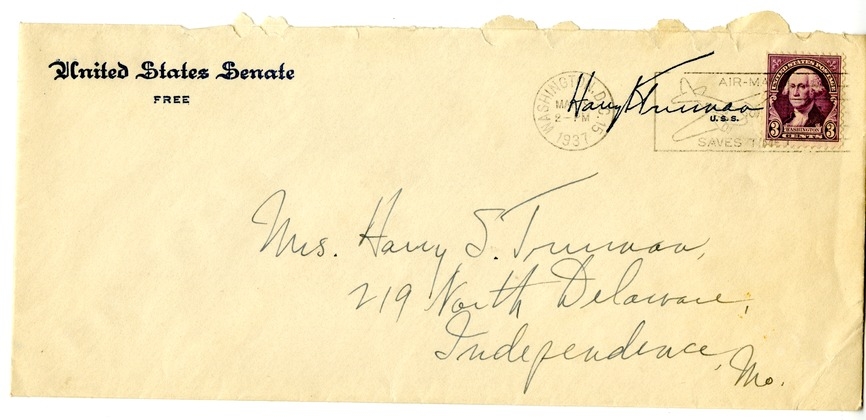 Letter from Harry S. Truman to Bess W. Truman