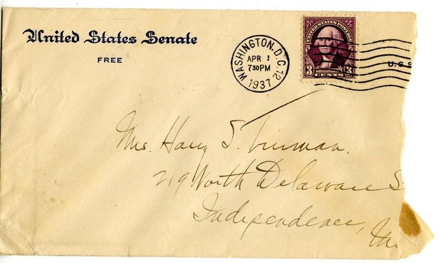 Letter from Harry S. Truman to Bess W. Truman