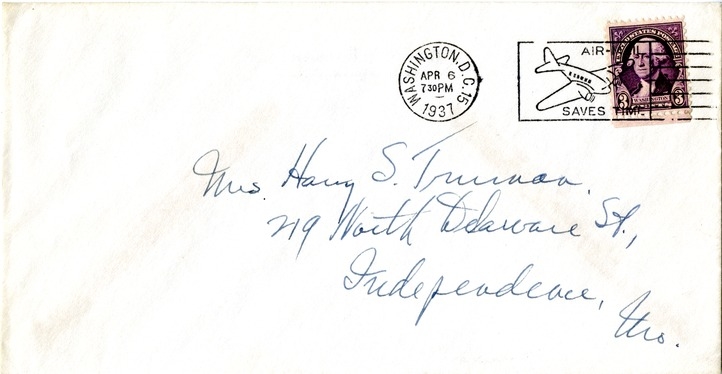 Letter from Harry S. Truman to Bess W. Truman