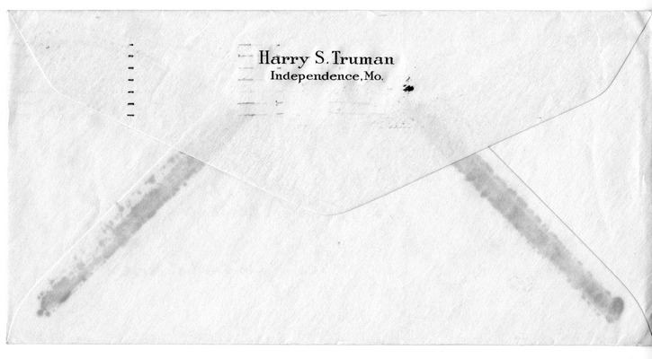 Letter from Harry S. Truman to Bess W. Truman