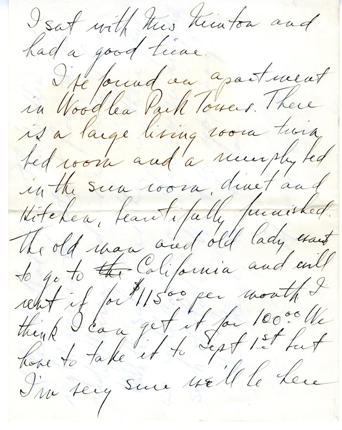 Letter from Harry S. Truman to Bess W. Truman