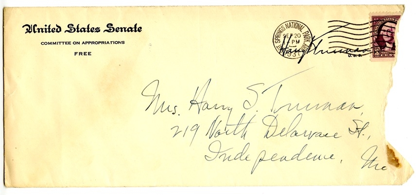Letter from Harry S. Truman to Bess W. Truman