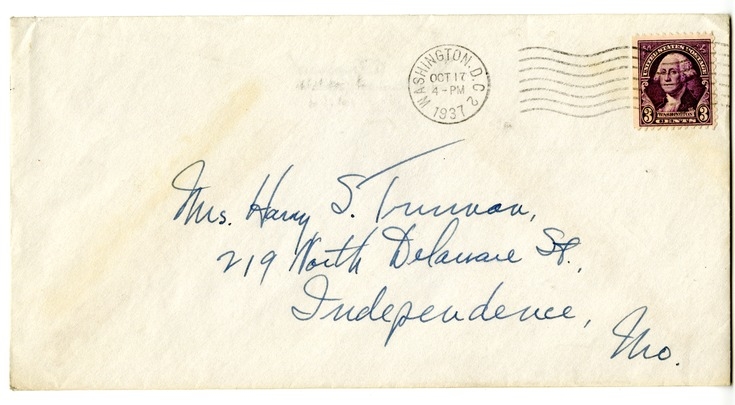 Letter from Harry S. Truman to Bess W. Truman