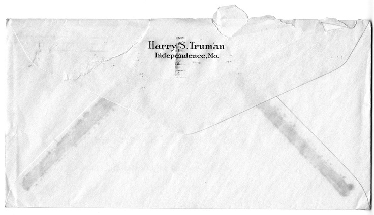 Letter from Harry S. Truman to Bess W. Truman