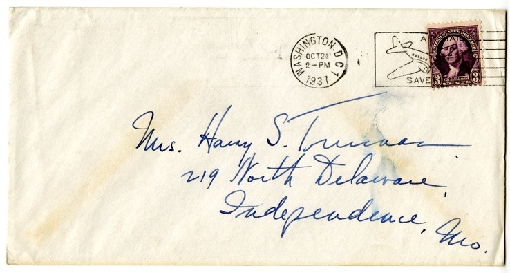 Letter from Harry S. Truman to Bess W. Truman