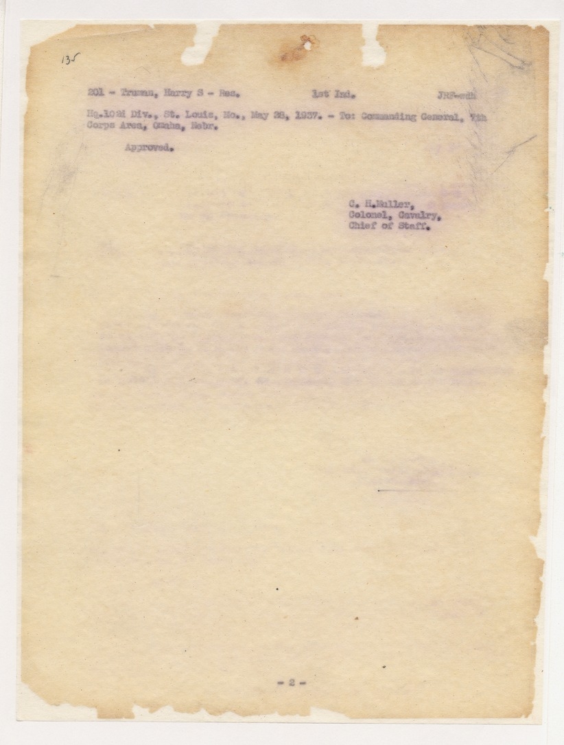 Correspondence Between Colonel G. M. Peek and Colonel C. H. Muller