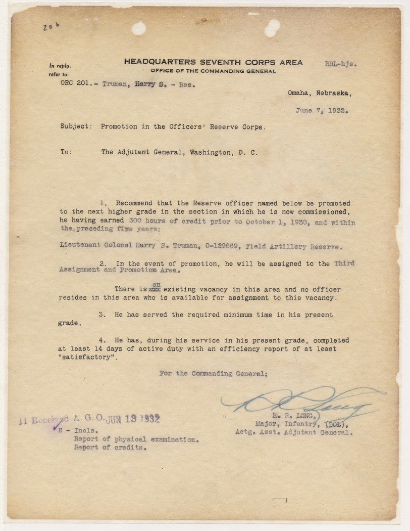 Correspondence Between Major R. R. Long and Captain George Read