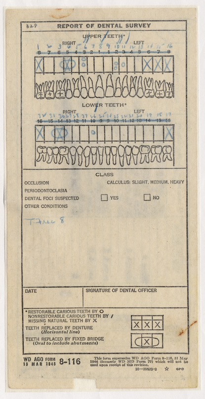 Report of Dental Survey for President Harry S. Truman