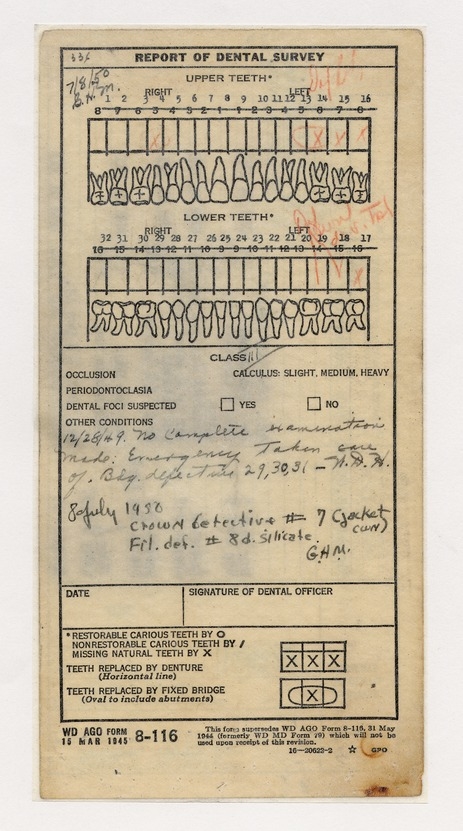 Report of Dental Survey for President Harry S. Truman