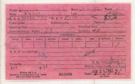 Various Laboratory Reports for Senator Harry S. Truman