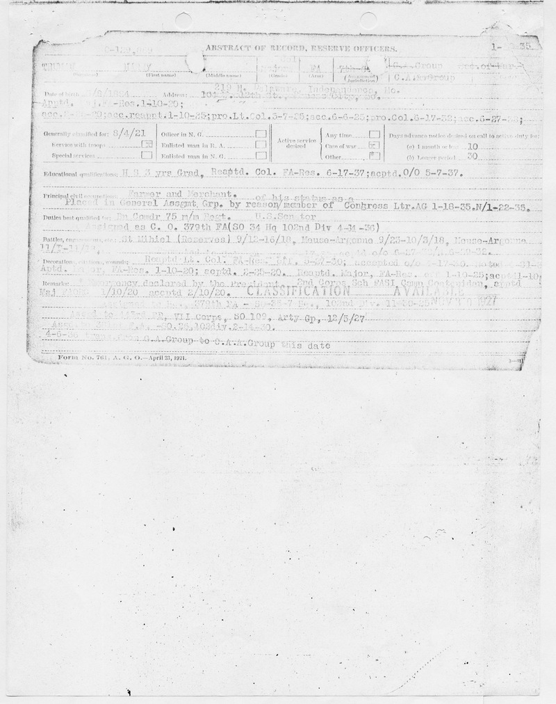 Memorandum from Captain H. B. Sepulveda to The Adjutant General with Attachments