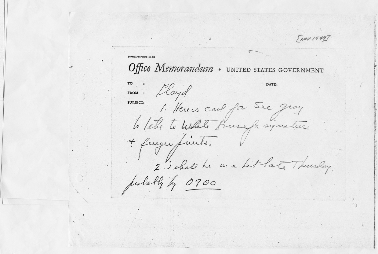 Memorandum from Floyd