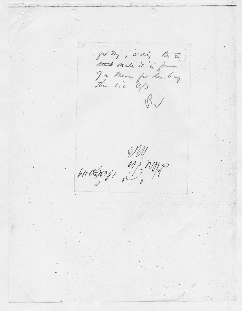 Handwritten Note from Major General Edward F. Witsell to Major General William E. Bergin