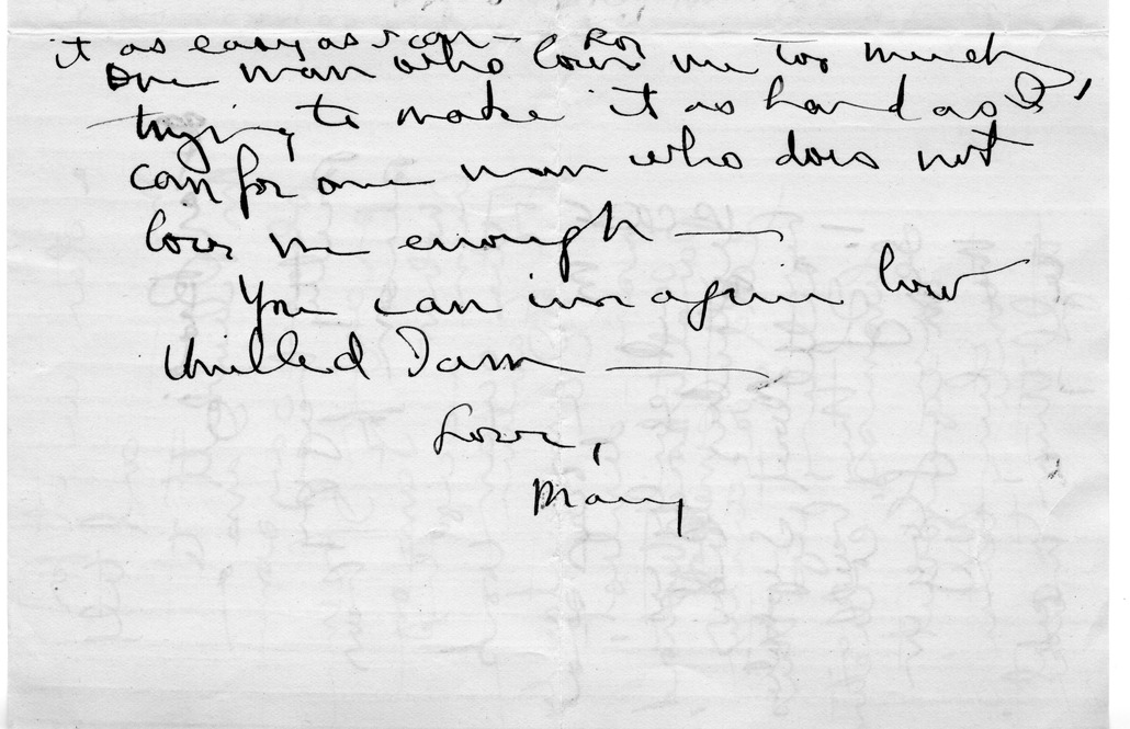 Letter from Mary Paxton to Bess Wallace