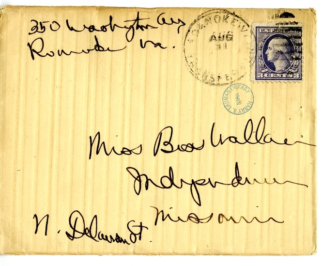 Letter from Mary Paxton to Bess Wallace