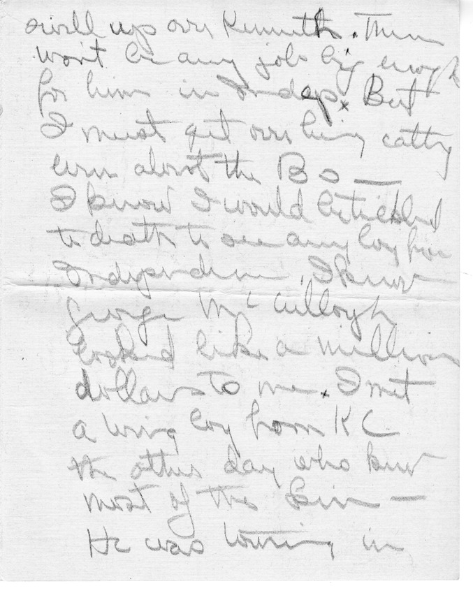 Letter from Mary Paxton to Bess Wallace