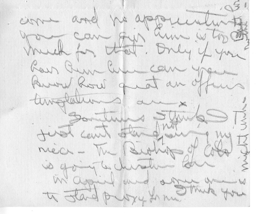 Letter from Mary Paxton to Bess Wallace