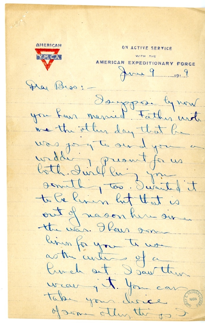 Letter from Mary Paxton to Bess Wallace
